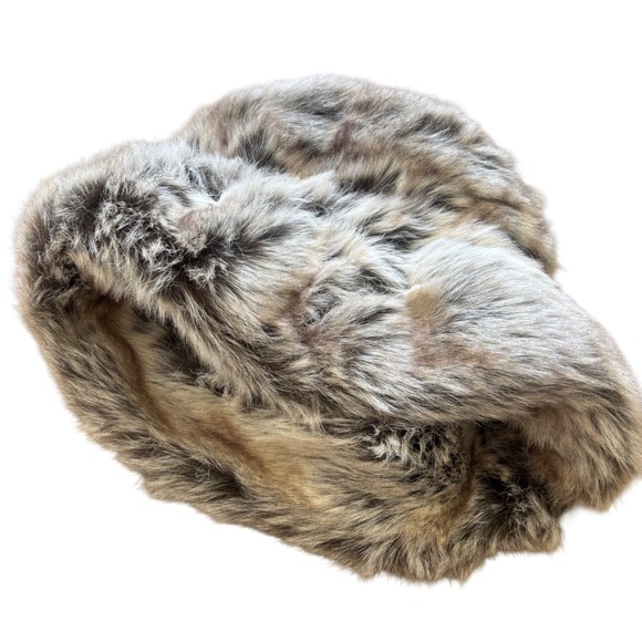 Preston & York Accessories - Preston & York Faux Fur Hat Brown Tan Ear Warmer Made in Canada